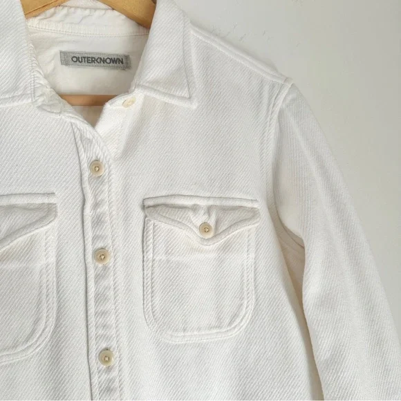 Outerknown Blanket Shirt, White, XS/Small - Picture 4 of 14